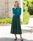 Bernice A Line Checked Wool Mix Tweed Lined Skirt