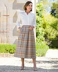 Florence Checked Pure Wool Soft Pleated Skirt