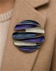 Faith Silver Effect Enamel Magnetic Brooch