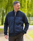 Kenny Zip Up Navy Quilted Fleece Jacket