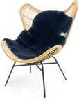 Luxury Navy Sheepskin Throw