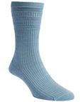 Ladies Wool-Rich Soft Top Socks - Sky Blue
