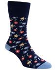 Ladies Cotton-Rich Comfort Top Socks - Navy