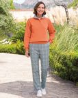 Torquay Sweatshirt and Checked Pull on Trousers Outfit