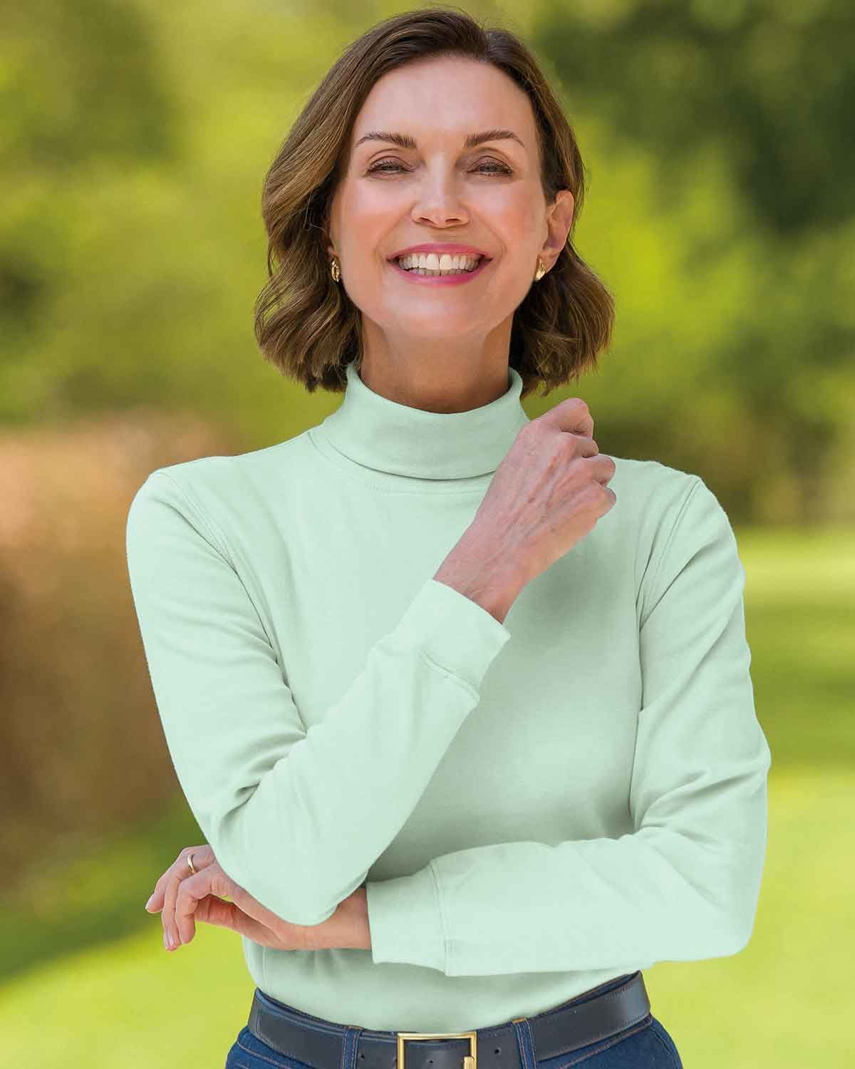 Ladies Cotton Polo Necks Available in 7 Colours roll neck top