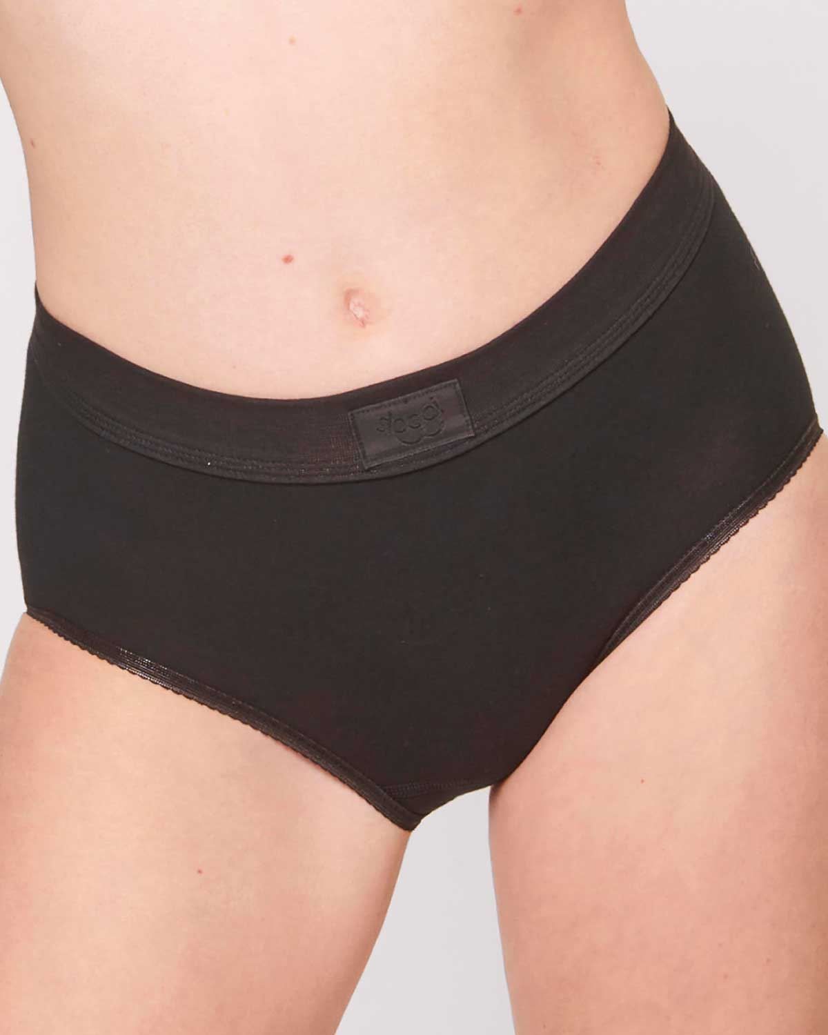 sloggi Double Comfort Maxi Knickers, Pack of 2, Black at John