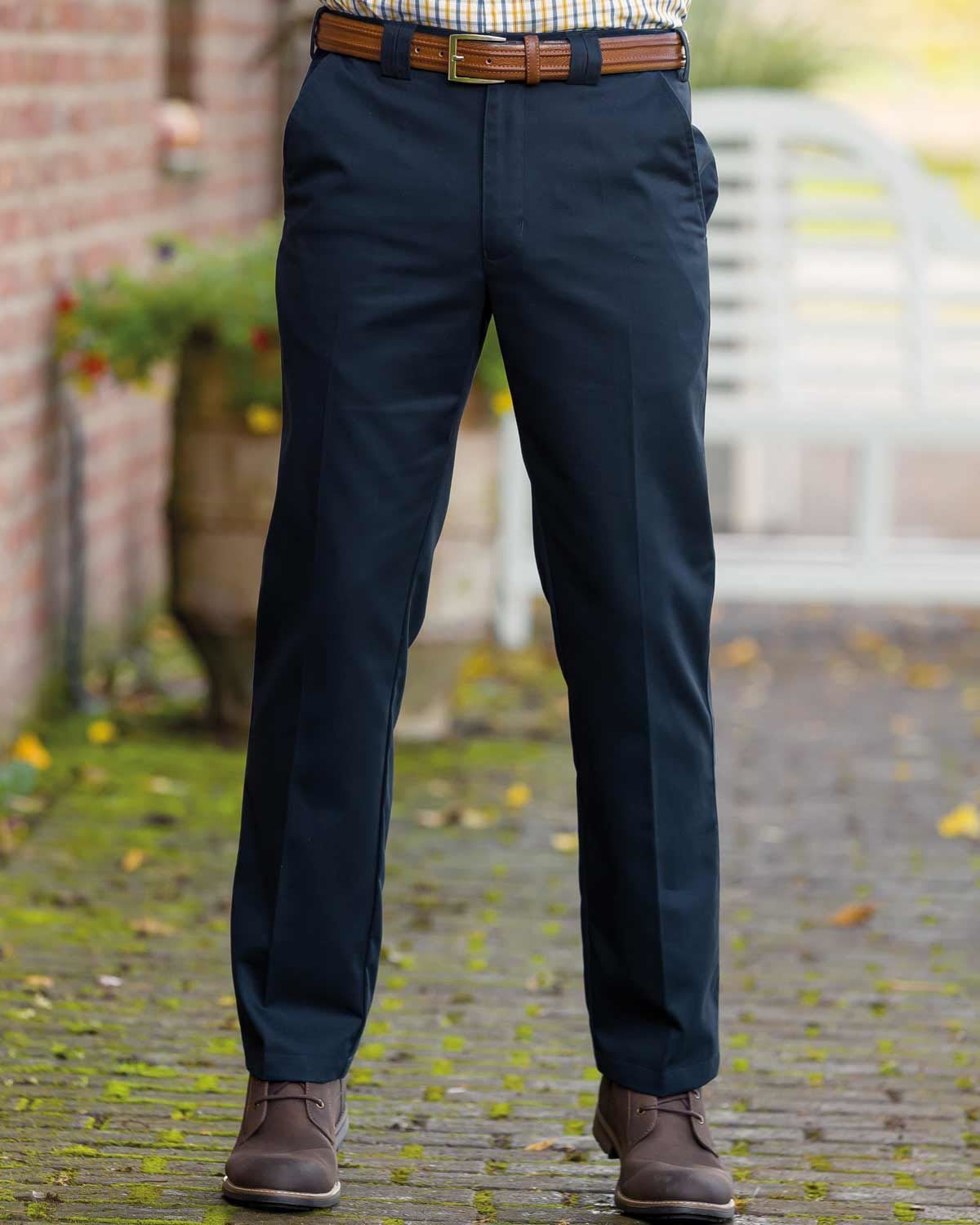 Mens Expandaband Waist Trousers. Inside leg length 29” or 31”.