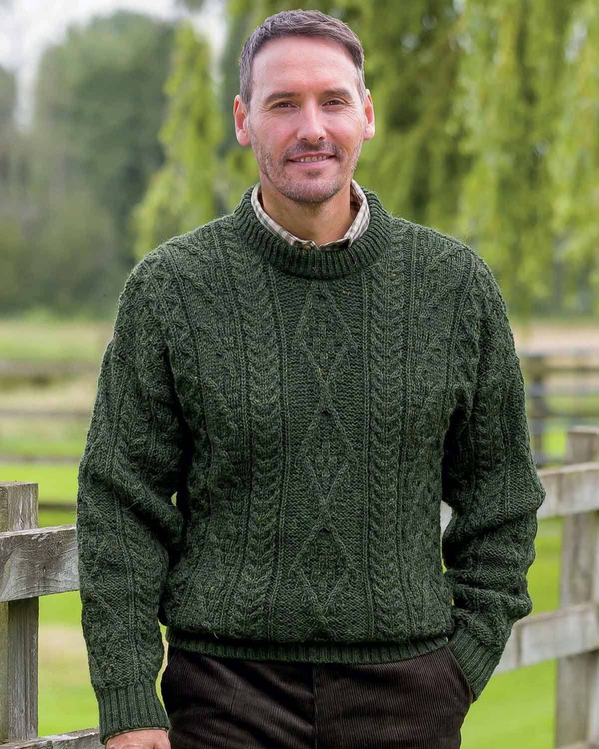 Mens Loden Soft Aran Sweater from Country Collection.