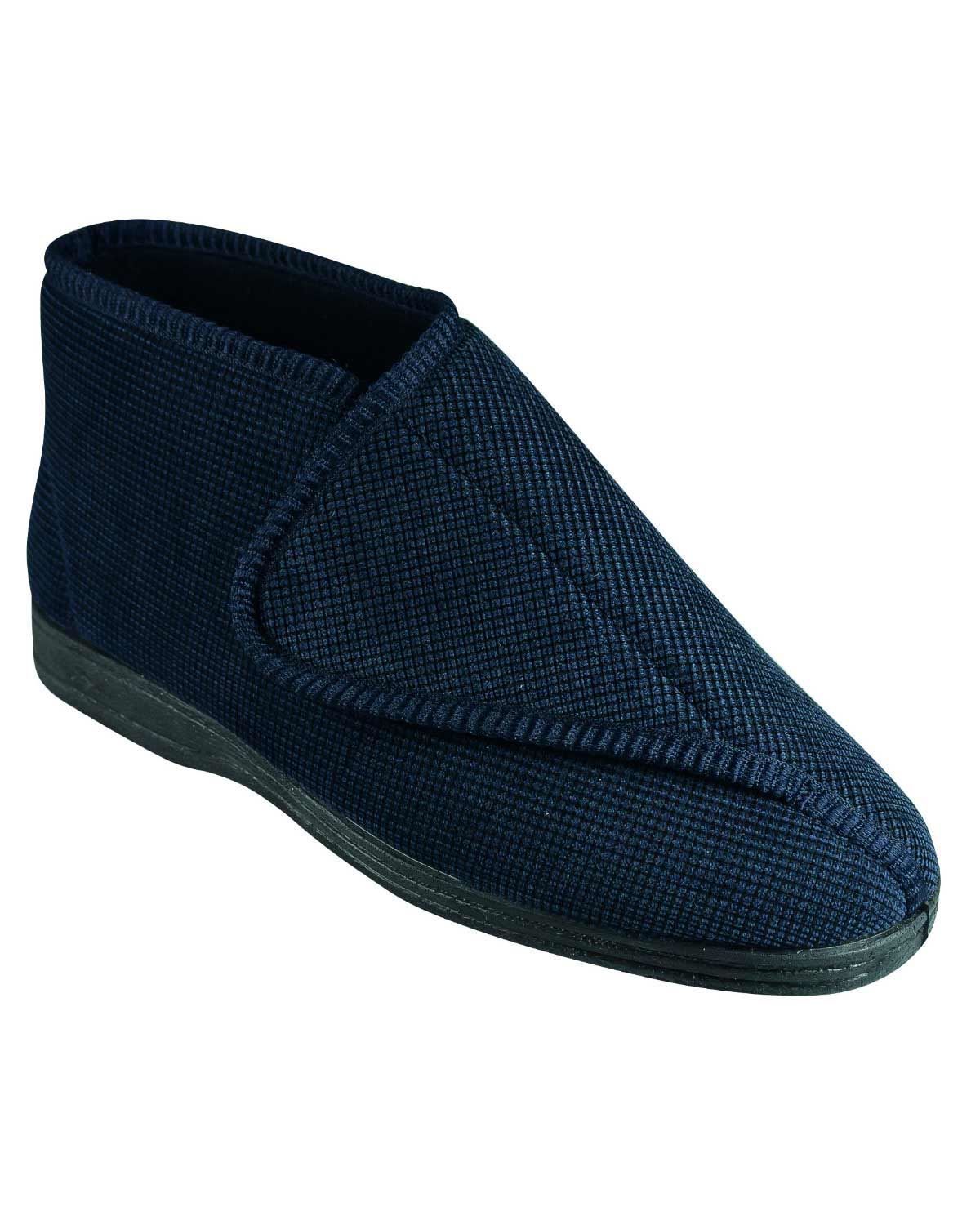 mens slipper boots with velcro