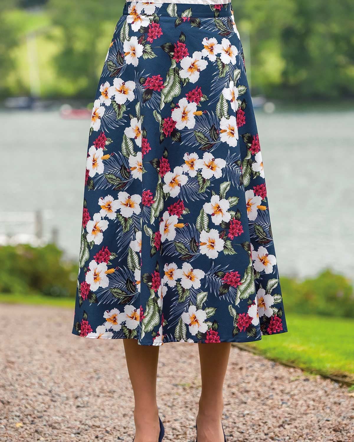 Thelma Cotton Floral Skirt | Ladies Skirts | Country Collection