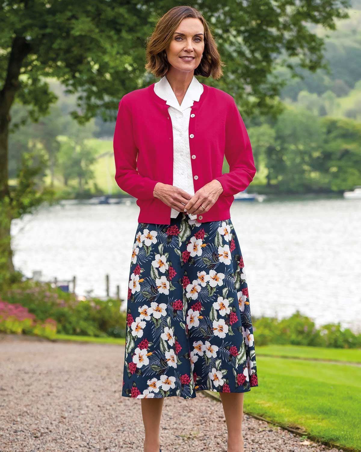 Thelma Cotton Floral Skirt | Ladies Skirts | Country Collection