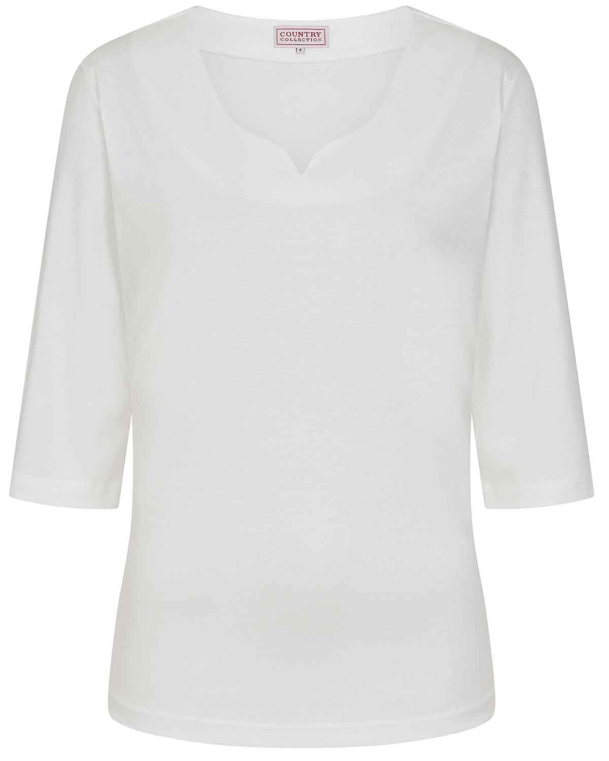 Jodie Sweetheart Neck Silky Cotton Top | Country Collection