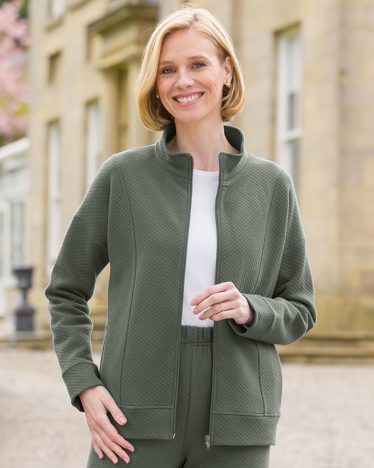 Savanna Quilted Ladies Leisure Cardigan