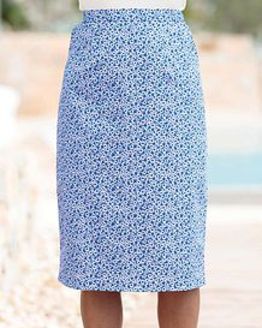 Mary Floral Pure Cotton Straight Skirt