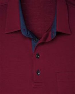 Burgundy Pure Cotton Short Sleeve Polo Shirt