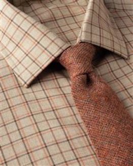 Ripon Tattersall Check Cotton & Wool Shirt