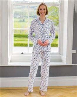 Slenderella Blanche Floral Long Sleeve Cotton Pyjamas