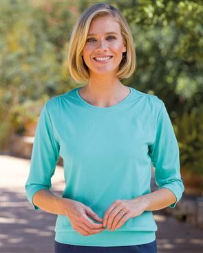 Plain Pure Cotton Blouson Top