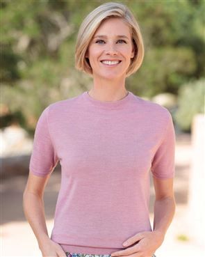 Merino Wool Short Sleeve Crew Jumper