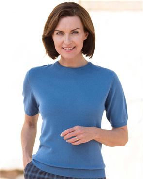 Merino Wool Short Sleeve Crew Jumper