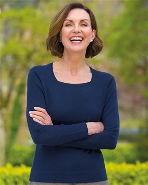 Merino Wool Tessa Square Neck Jumper