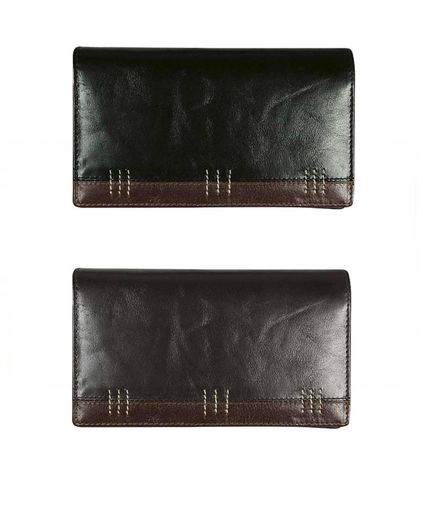 Trimmed Leather Purse