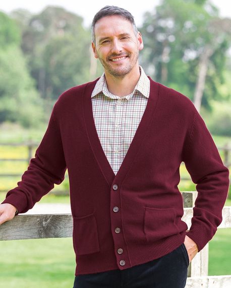 lambswool cardigan mens