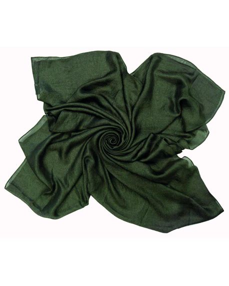 Ladies Silk Mix Green Scarf from Country Collection. Dry clean.