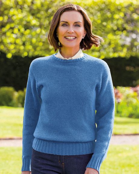 Shetland Wool Crew Neck Jumper