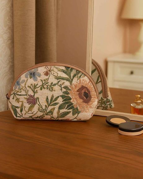 Ladies Tapestry Cosmetic Bag - Morning Garden