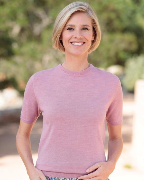 Merino Wool Short Sleeve Crew Jumper