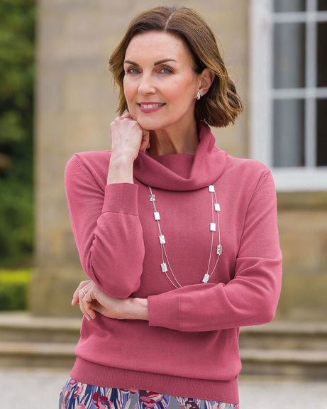 Merino Wool Cowl Neck Jumper