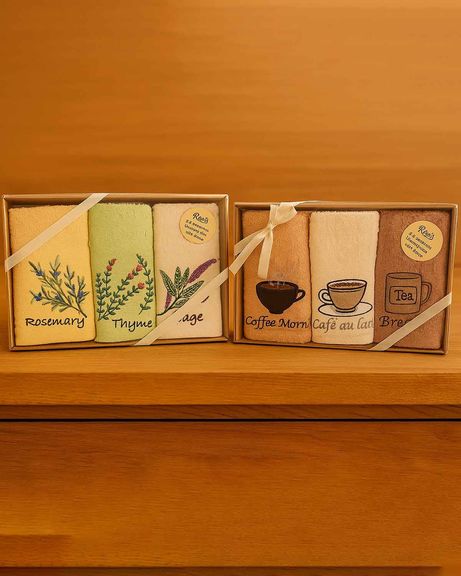 Embroidered 3pc Kitchen Towel Set