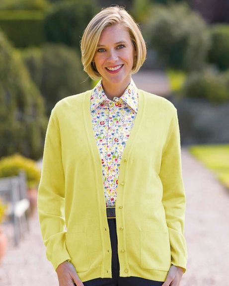 Ladies Merino Wool Cardigan Pistachio