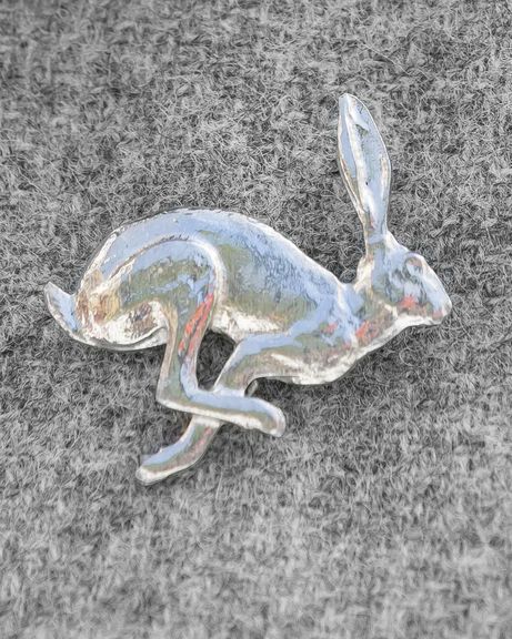 Hare Pewter Brooch