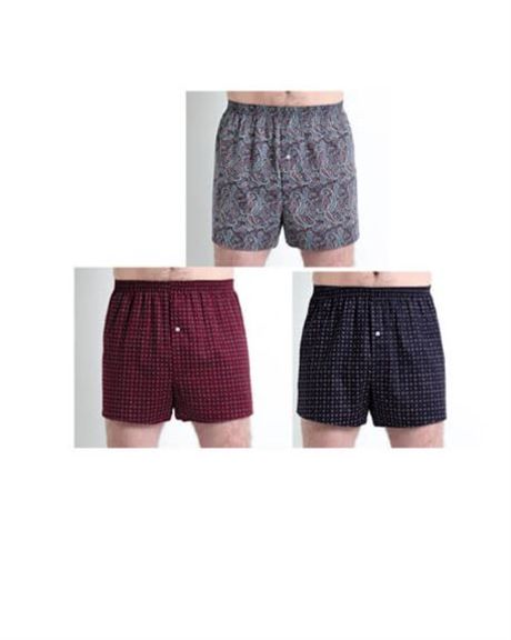 Pack of 3 Cotton Boxer Shorts  Mens