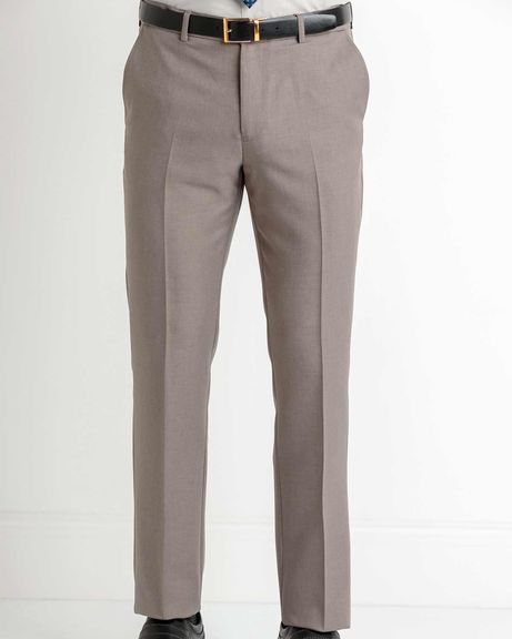Mens Farah Flexi Waist Taupe Trousers