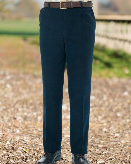 Moleskin Trousers  Mens - Navy