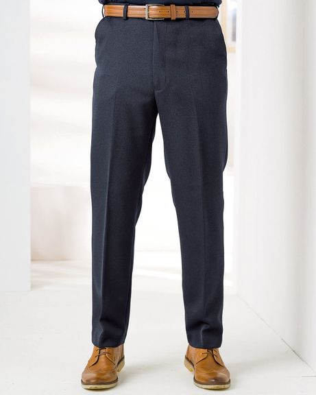 Expandaband Cavalry Twill Trousers  - Navy