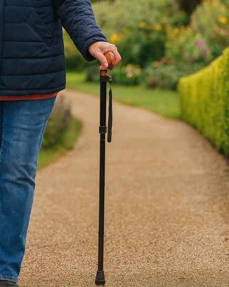 Black Folding Walking Stick