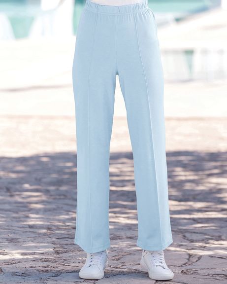 Seam Front Cotton Mix Pull On Trousers