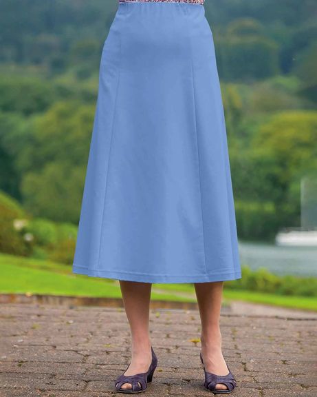 Easycare Pull On Skirt - Cornflower