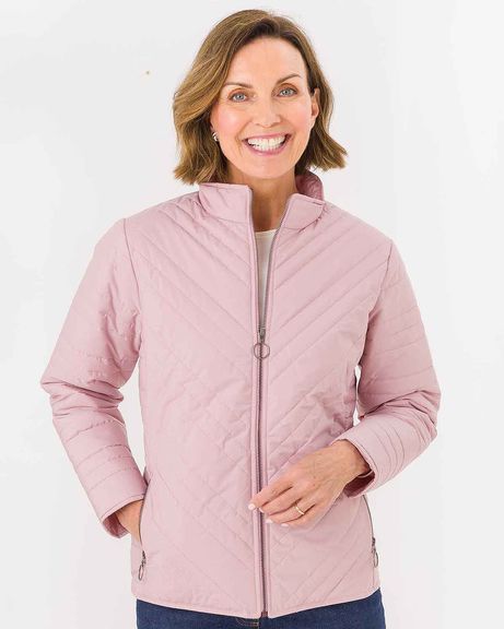 Quilted Showerproof Padded Jacket - Nougat