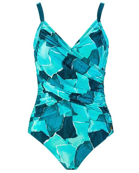 Ladies Printed Crossover Swimsuit
