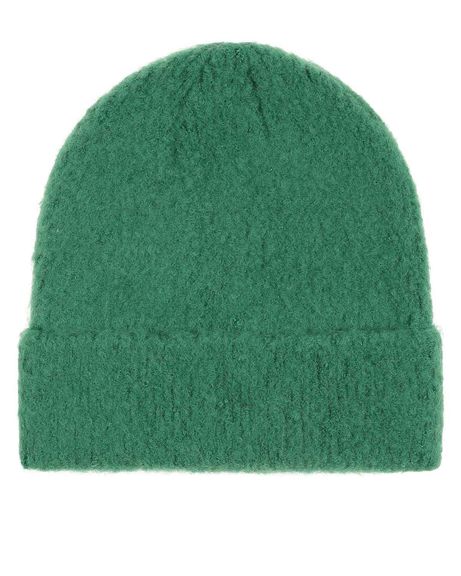 Madeline Green Wool Mix Beanie Hat