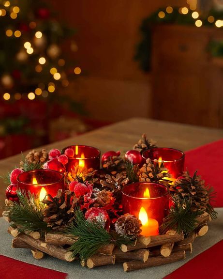 Festive Wreath Centrepiece