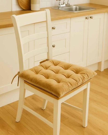 Luxury Velvet Seat Pad - Taupe