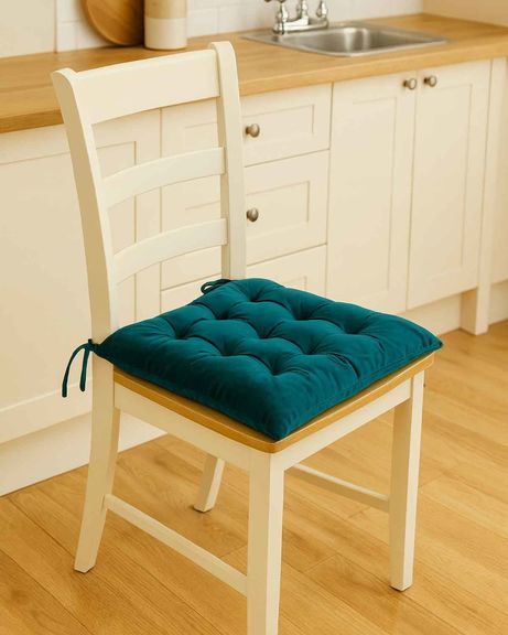 Luxury Velvet Seat Pad - Emerald
