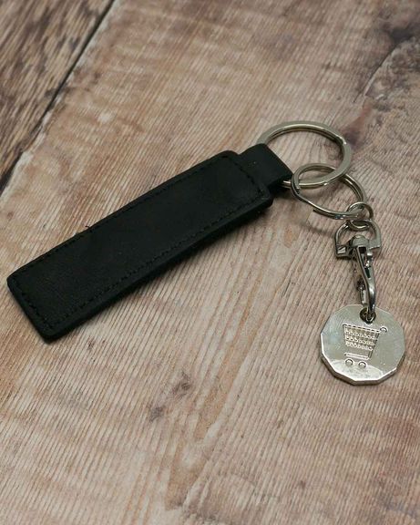 Leather Keyring & Trolley Coin Set