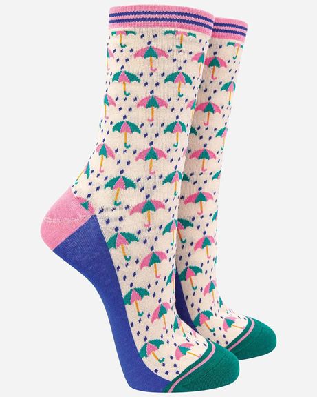 Ladies Bamboo-Rich Socks - Umbrella